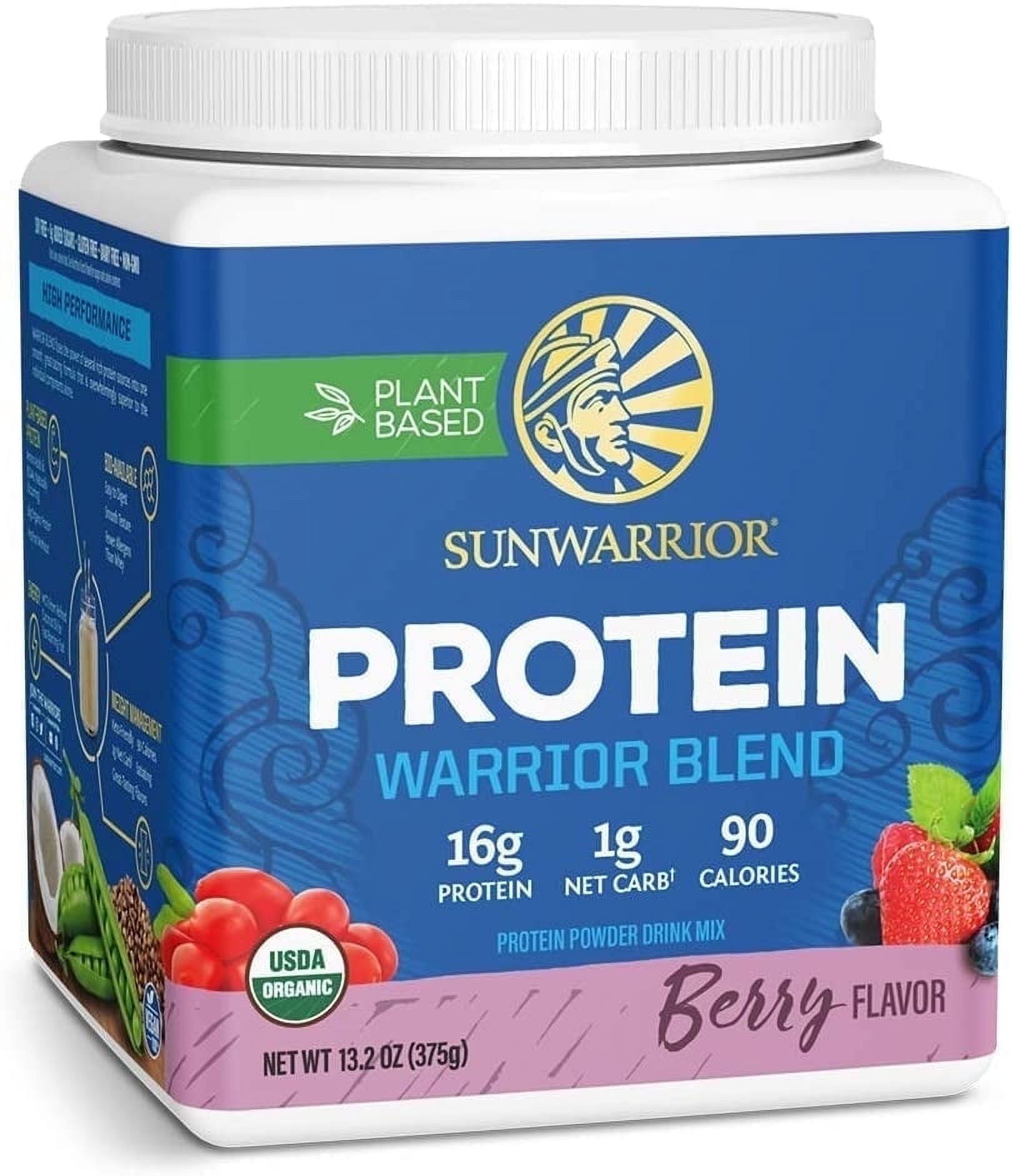 Sunwarrior Warrior Blend Berry Vegan Protein Powder 15 Servings
