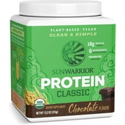 Sunwarrior Classic Protein Chocolate Organic Vegan Protein Powder with BCAA 375g