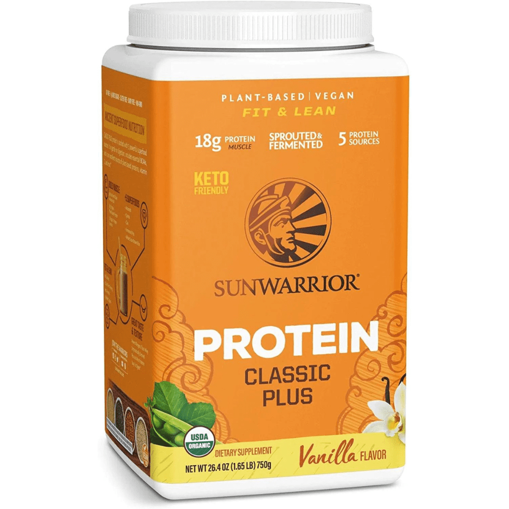 Sunwarrior Classic Plus Plant protein Powder Organic PlantBased Powder, Vanilla, 750g