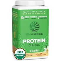 Sunwarrior Classic Protein Powder | Organic Vegan Protein Powder for Smoothies, Vanilla, 750g