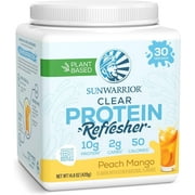 Sunwarrior Clear Protein Refresh Peach Mango Vegan Hydration Protein Powder 30 Servings