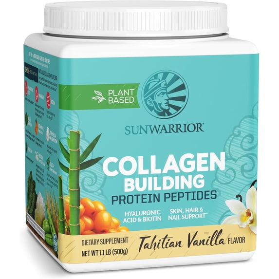 Sunwarrior Vegan Collagen Vanilla Protein Powder with Biotin & Hyaluronic Acid 20 Servings