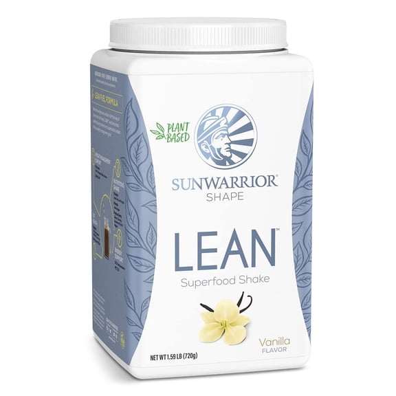 Sunwarrior Lean Vegan Protein Powder, Vanilla, Plant-Based Superfood Shake, 720g