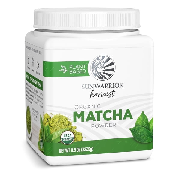 Sunwarrior Organic Matcha Green Tea Powder, Vegan, Keto & Gluten Free, 11.9 oz (225 Servings)