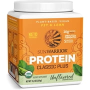 Sunwarrior Classic Plus Protein Natural Organic Vegan Protein Powder with BCAA 375g