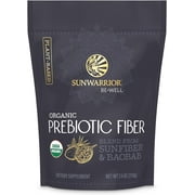Sunwarrior Organic Prebiotic Fiber Supplement | Vegan Fiber Supplement Plant-Powered Gut Health Booster with Pure Ingredients for Digestive Harmony | 8oz