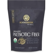 Sunwarrior Organic Prebiotic Fiber Supplement | Vegan Fiber Supplement Plant-Powered Gut Health Booster with Pure Ingredients for Digestive Harmony | 8oz