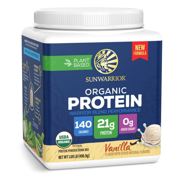 Sunwarrior Organic Vanilla Warrior Blend Performance Protein, 17.44 OZ