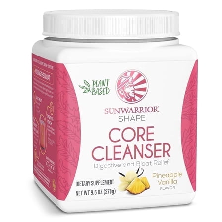 Sunwarrior Core Cleanser Prebiotic Fiber Powder with Probiotic Enzymes, 9.5 oz