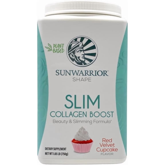 Sunwarrior Slim Collagen Peptides Powder with Vitamin C & Biotin | Gluten Free Keto Collagen Protein Powder for Nail Hair Skin Support | Organic Shape Slim Collagen Chocolate 1.65lb