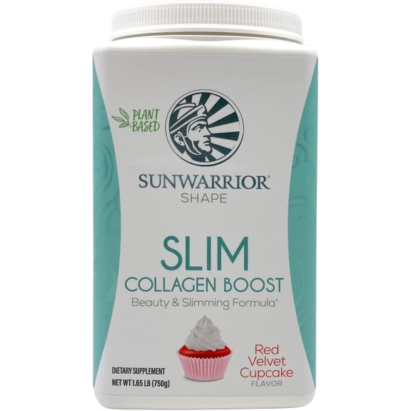 Sunwarrior Slim Collagen Peptides Powder with Vitamin C & Biotin | Gluten Free Keto Collagen Protein Powder for Nail Hair Skin Support | Organic Shape Slim Collagen Chocolate 1.65lb