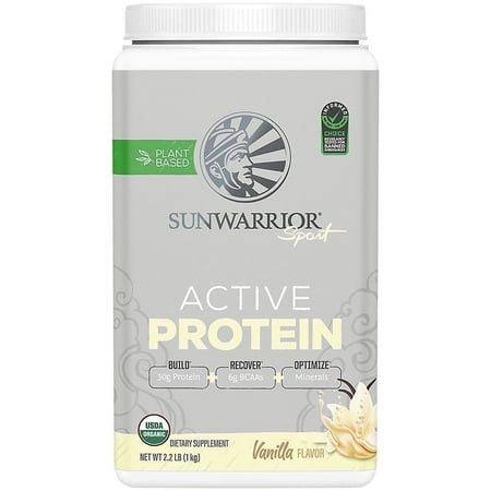 Sunwarrior Sport Organic Active Protein Vanilla Vegan Protein Powder 20 Servings