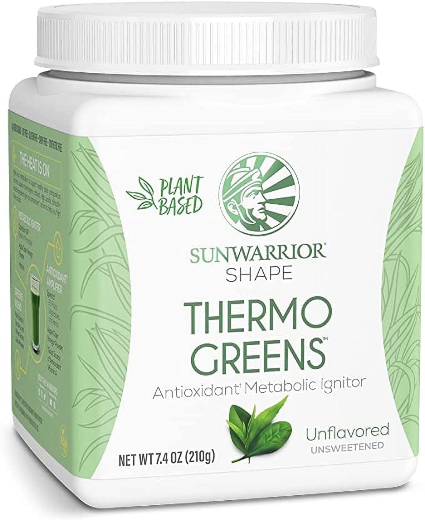 Sunwarrior Thermo Greens Unflavored Supergreens Metabolism Booster Powder 7.4 oz