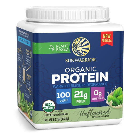 Sunwarrior US Organic Warrior Blend Performance Unflavored 427.42g Tub (14 srv)