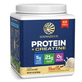 Sunwarrior US Warrior Blend Strength + Creatine Vanilla 567g Tub (14 srv)