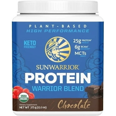 Sunwarrior Warrior Blend Chocolate Vegan Protein Powder 15 Servings