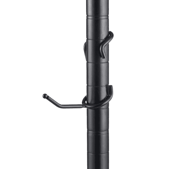 2 Inch All-Purpose Shelf Pole Hooks 5 Pack Black Metal Wire Shelf Hooks for Pantry, Bathroom, and Garage Storage