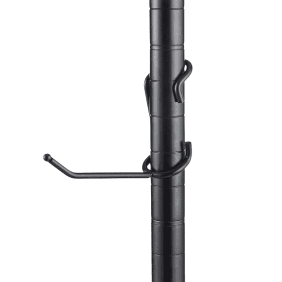 4 Inch All-Purpose Shelf Pole Hooks – 5 Pack – Black Heavy Duty Hooks for Wire Shelving, Closet & Utility Rooms - Fits 1" Pole