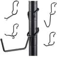 thumbnail image 1 of Variety Pack Shelf Pole Hooks – 5 Black Wire Shelf Hooks – J-Hook, C-Hook, Utility Hanger for Utility Rooms & Closets - Fits 1" Pole, 1 of 5