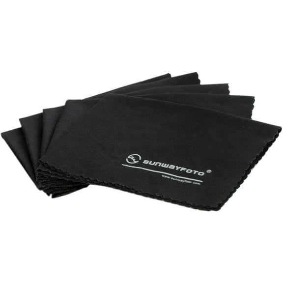 SunwayFoto Lens Cleaning Cloth, 5-Pack, Black