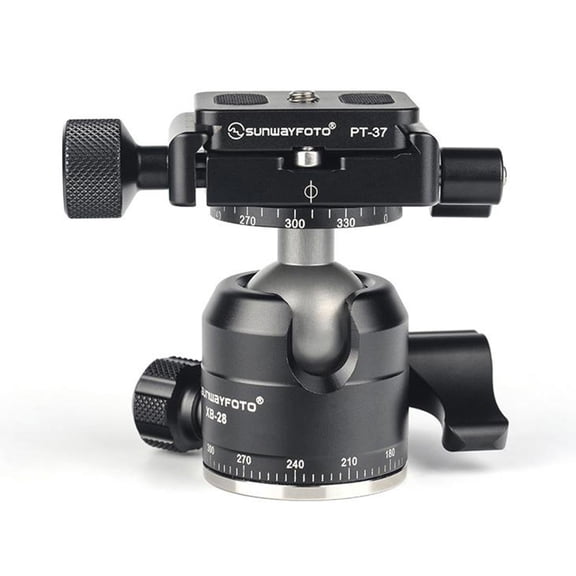 SunwayFoto XB-28II Aluminum Mini Dual-Panoramic Ballhead with Low Gravity Center and High Locking Strength