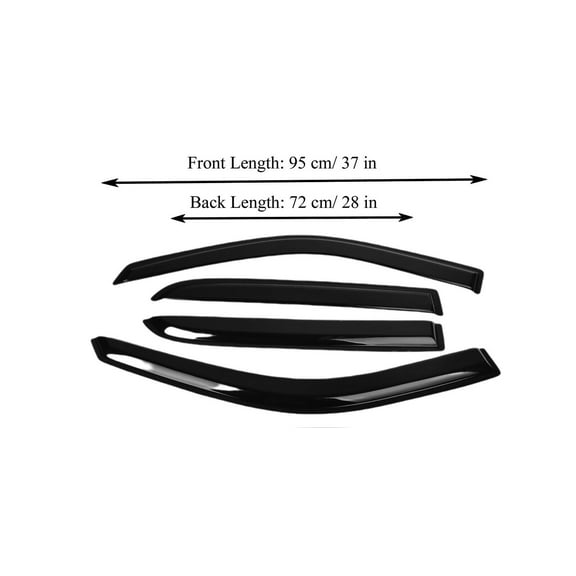 Sunwei Dodge RAM 1500 CREW CAB 09-18, Bug Deflectors with UV Protection fits RAM 1500, Smoke Tinted