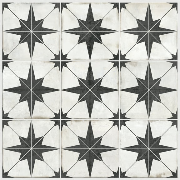 Sunwings Patterned Black Peel and Stick Wallpaper, 17.1 inch x 16.4 feet Vinyl Self Adhesive Removable Waterproof Wall Paper for Kitchen Bathroom Countertop