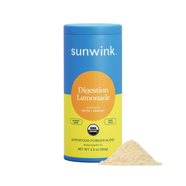 Sunwink Superfood Powder - Organic Digestion Lemonade, 4.2 oz