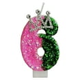 thumbnail image 1 of Sunxin 0-9 Crown Series Pink Green Birthday Number Candle 6Witch Birthday Candle and Green Number Candle Witch Glitter Cake Topper for Birthday Anniversary Decorations, 1 of 7
