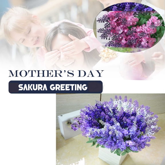Sunxin Artificial Flowers Artificial Fake Flower Bush Bouquet Home Wedding Decor Gift Decoration, 2 Bouquets of Flowers