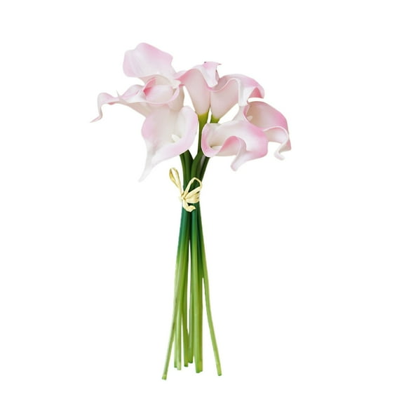 Sunxin Artificial Flowers Flowers Silk Roses Artificial Flowers in Vase Flower Arrangement with Vase Suitable for Home Decoration Dining Table Centerpiece, 8X Calla Lily Artificial Flower