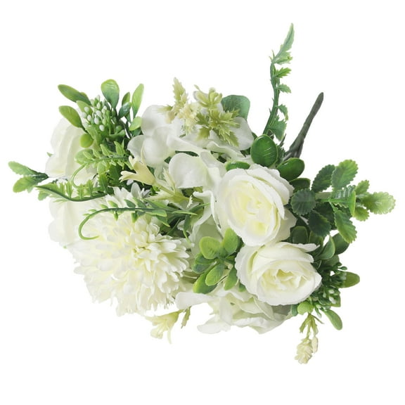 Sunxin Artificial Flowers Flowers White Dandelion Combination Bouquet Home Party Wedding Flower Wall Decoration Home Decoration Artificial Flower Hydrangea Plant Arrangement, One Bunch of Flowers
