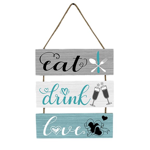 Sunxin the Background Wall Is Decorated with A Wooden Sign in An American Stylesign Wall Decor, Wooden Letters Wall Hanging Decoration, Rustic Family Sign for Kitchen