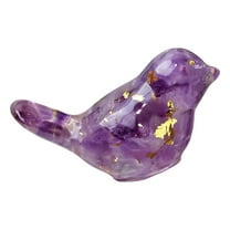 Sunxin Crystal Craft Bird Abird Figurines Collectible Miniature Resin Glass Decorative Gravel Birds Art Animals Figurines for Desktop Home Decor Paperweight