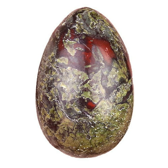 Sunxin Crystal Jade Small Eggs, Mining Bird Eggs, Stone Easter Colorful Eggs Vpolished Stone Egg for Easter Day /Pocket/Worry Enegry Display Sphere Figurine Fengshui Green