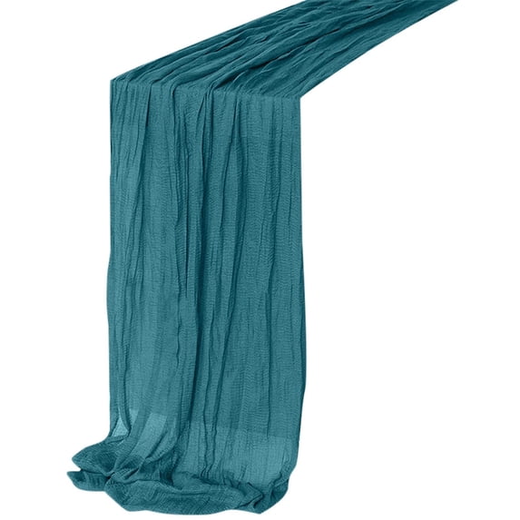 Sunxin Decorative Table Banner Cheesecloth Table Runner Cheese Cloth Tablecloth 90X400 Cm Table Runner for Wedding Decor Holiday Birthday Party Table Dining Room Dresser Decor