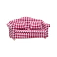 thumbnail image 1 of Sunxin Desktop Ornament 1:12 Dollhouse Dollhouse Mini Furniture Living Room Scene Model Small Floral Fabric Double Sofa, 1X Mini Furniture Living Room Scene Model, 1 of 4