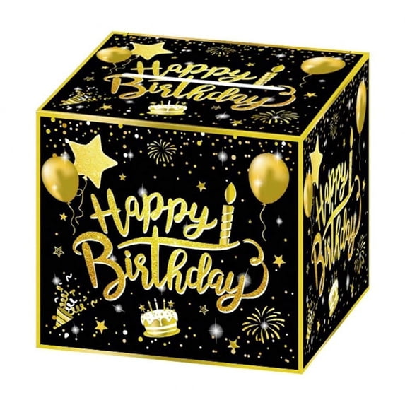 Sunxin Desktop Ornament Birthday Gift Trolley Case for Girls and Women for Pulling Comes with Pull Out Happy Birthday Card and 30 Pockets, One Cardboard Box + One Card +30 Bags