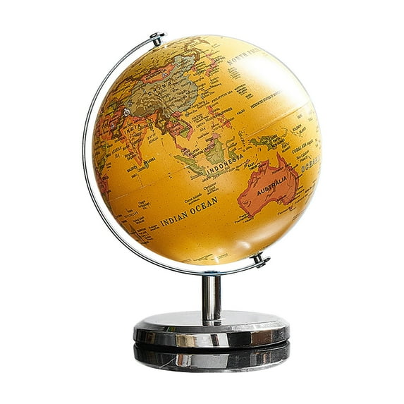 Sunxin Desktop Ornament World Globe Desktop Geographic Globe 360°Rotating Earth Geography Globe Vintage Antique Globe Kids Gift Educational World Globe, A Globe