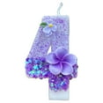 thumbnail image 1 of Sunxin Digital Candle 4Birthday Number Candle Purple Flower Birthday Number Candle Glittering Charming Number Candle Paraffin Number Candle for Girls Boys Birthday Anniversary, 1 of 9