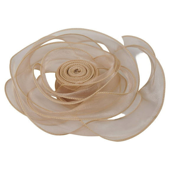 Sunxin Gift Wrapping Paper Fish Tail Ribbon Holiday Bow Ribbon Packaging Material for Wrapping Bouquets Wedding Christmas Home Decor, A Roll of Imperial Gold Gift Box Decorated with Ribbons