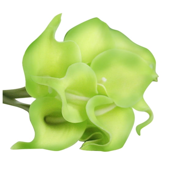 Sunxin Green Calla Lily Artificial Decorative Artificial Flower, Single Color 10Pc10Pc Artificial Flower Latex Real Bridal Wedding Bouquet Home Decoration