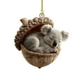 thumbnail image 1 of Sunxin Hangs Animal Ornaments – Cozy Christmas Ornaments Acrylic Cute Animal Christmas Trees Hanging Decorations Rustic Nature Themed Home Decor Animal Lovers, One Pendant, 1 of 5