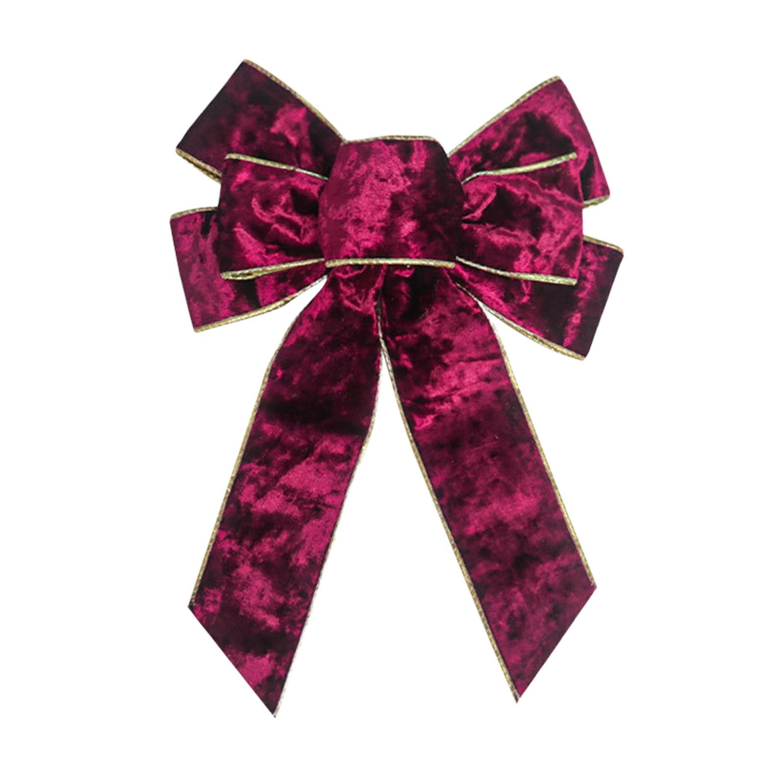 Sunxin Hangs Christmas Colored Flocking Bow Handmade Diy Christmas ...