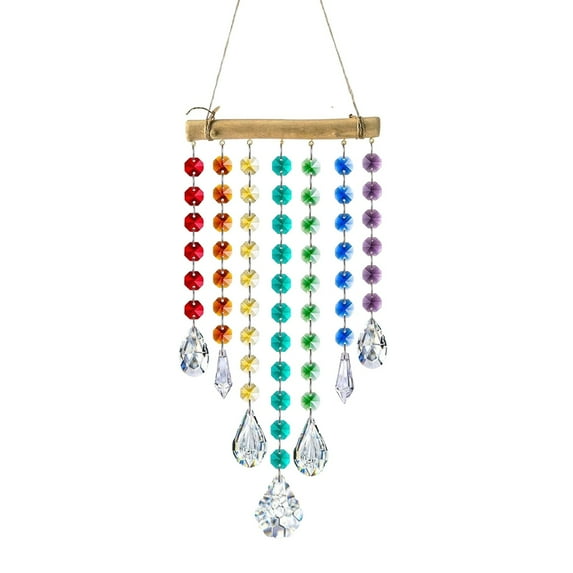 Sunxin Hangs Colorful Crystal Wind Chime Pendant Sun Catchers Indoor Window Kits for Adults for Hanging Crystal Suncatcher Sun Catchers with Crystals, 1. Pendant