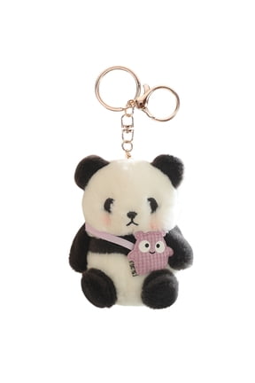 Hangs Cute Panda Keychain | Panda Keyring | Panda Shaped Keychain | Cute Plush Panda Keyring Cute Plush Panda Key Chain, Panda Pendant *1