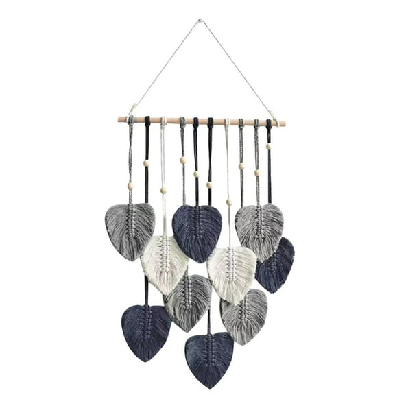 Sunxin Hangs Handmade Macrame Wall Hanging Leaves Large Boho Tapestry Chic Yarn Woven Art Decor for Nursery Bedroom and Living Room, A Pendant