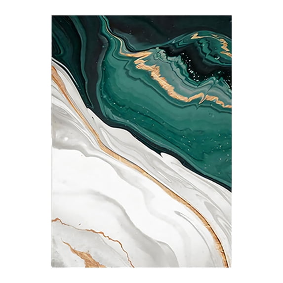 Sunxin Hangs Modern Abstract Dark Green Gold Foil Lines Canvas Art Wall Decor Abstract Green Canvas Wall Art for Living Room Bedroom Wall Decor Posters and Prints Wall Pictures