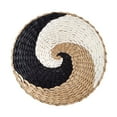 thumbnail image 1 of Sunxin Hangs Wall Basket Decor Boho Wall Hanging Decor Rattan Wall Decor Flat Round Wicker Woven Macrame Tapestry Wall Basket Serving Tray Art Handmade Set for Room Bedroom Living Room, 1 of 5