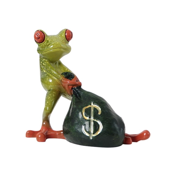 Sunxin Office Decor Frog Figurine, Funny Cute Resin Frog Statue, Office Desk Decor Sculpture, Modern Home Decor Aesthetic Figurines for Living Room Bedroom Bookshelf Cabinets Shelf Decorations